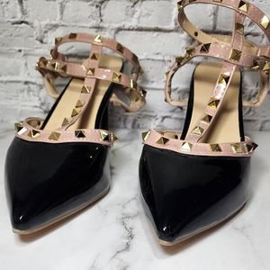 Brand new black and nude heels